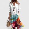 Women's Summer Dress Boho Floral Maxi | Button Down Casual