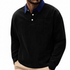 Men's Polo Shirt Long Sleeve Corduroy | Casual Polo Shirt
