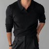 Men's Polo Shirt Long Sleeve | V Collar Casual Shirt