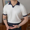 Men's Polo Shirt Jacquard Casual | Short Sleeve Polo