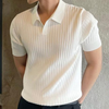 Men's Polo Shirt Slim Fit Ribbed | Short Sleeve