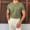 Men's Polo Shirt Collar Casual Knit | Short Sleeve