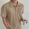 Men's Polo Shirt Collar Casual Textured | Short Sleeve