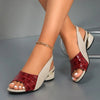 Women's Sandals Block Heel Slingback | Open Toe Chic Sandals