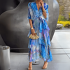 Women's Summer Dress Floral Chiffon | Boho Maxi Dress