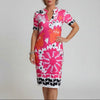 Women's Summer Dress Casual Knee Length Midi | V Neck Printed