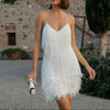 Women's Summer Dress Feather Mini | Cocktail Party Dress