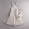 Women's Summer Dress Denim Strap Tulle | Casual Dress
