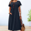 Women's Summer Dress Midi | Casual Dress with Pockets