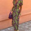 Women's Summer Dress Midi | Floral Print Dress