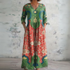 Women's Summer Dress Floral Maxi | Long Sleeve Dress